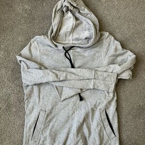 Aventura Gray Striped Hoodie